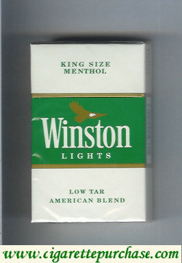 Winston Lights cigarettes King Size Menthol hard box